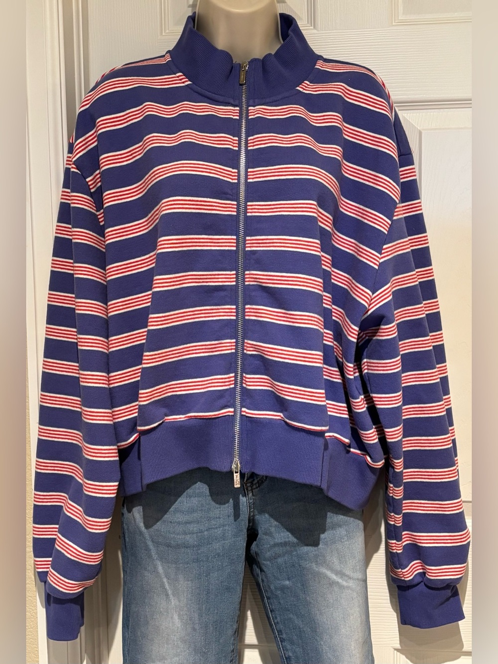 Parke Coastal Collection Zip up mock neck